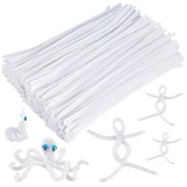 Limpadores de cachimbo Caydo 400 White Chenille Stems 6 mm x 30 cm