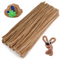 Limpadores de cachimbo Caydo Brown Chenille Stems 6 mm x 30 cm 100 unidades