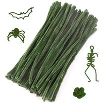 Limpadores de cachimbo Caydo Dark Green 6 mm x 30 cm para artesanato DIY 100 unidades