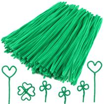 Limpadores de cachimbo Caydo Green 6 mm x 30 cm para artesanato DIY, 200 unidades