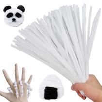 Limpadores de cachimbo Craft Chenille Stems 200 unidades ESUOHYM White Limpadores de cachimbo Craft Chenille Stems 200 unidades ESUOHYM White