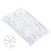 Limpadores de cachimbo Cuttte 300 peças de caules de chenille branco 6 mm x 30 cm