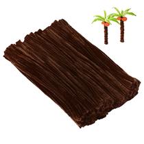 Limpadores de cachimbo Cuttte 300 peças de hastes de chenille marrom 6 mm x 30 cm