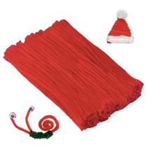 Limpadores de cachimbo Cuttte 300 unidades de hastes de chenille vermelho 6 mm x 30 cm