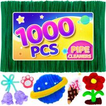 Limpadores de cachimbo Eppingwin 1000 unidades de suprimentos de artesanato verde para Natal Limpadores de cachimbo Eppingwin 1000 unidades de suprimentos de artesanato verde para Natal