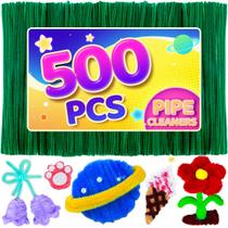 Limpadores de cachimbo Eppingwin 500 unidades de suprimentos de artesanato verde para Natal Limpadores de cachimbo Eppingwin 500 unidades de suprimentos de artesanato verde para Natal