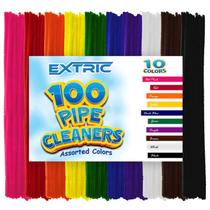 Limpadores de cachimbo EXTRIC 100 unidades, cores variadas, hastes de chenille de 30 cm
