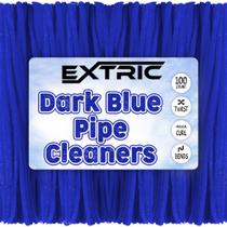 Limpadores de cachimbo EXTRIC Blue Chenille Stems 6 mm x 30 cm 100 unidades