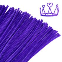 Limpadores de cachimbo Giwrmu Chenille Stem 100 peças de roxo profundo Limpadores de cachimbo Giwrmu Chenille Stem 100 peças de roxo profundo