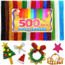 Limpadores de cachimbo Glitter IOOLEEM 500 unidades para artesanato e suprimentos de arte