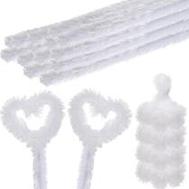 Limpadores de cachimbo Hotop White 30 mm Jumbo Chunky Chenille 60 unidades