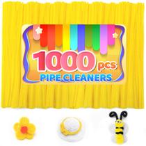 Limpadores de cachimbo IOOLEEM - 1000 unidades de hastes de chenille amarelas Limpadores de cachimbo IOOLEEM - 1000 unidades de hastes de chenille amarelas
