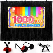 Limpadores de cachimbo IOOLEEM Black Chenille Stems 1000 unidades