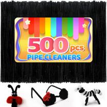 Limpadores de cachimbo IOOLEEM Black Chenille Stems 500 unidades