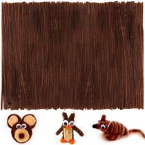 Limpadores de cachimbo IOOLEEM Brown Chenille Stems 200 unidades
