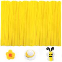 Limpadores de cachimbo IOOLEEM Chenille Stems 200 unidades amarelas para artesanato