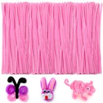 Limpadores de cachimbo IOOLEEM Chenille Stems 200 unidades rosa para artesanato