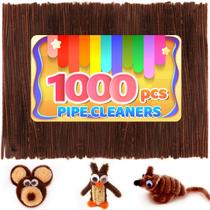 Limpadores de cachimbo IOOLEEM Dark Brown Chenille Stems 1000 unidades