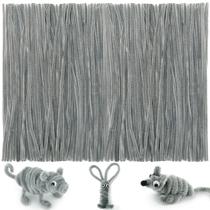 Limpadores de cachimbo IOOLEEM Grey Chenille Stems 200 unidades Limpadores de cachimbo IOOLEEM Grey Chenille Stems 200 unidades