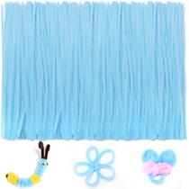 Limpadores de cachimbo IOOLEEM Light Blue Chenille Stems 200 unidades Limpadores de cachimbo IOOLEEM Light Blue Chenille Stems 200 unidades