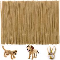 Limpadores de cachimbo IOOLEEM Light Brown Chenille Stems 200 unidades