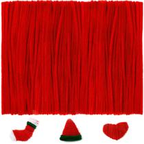 Limpadores de cachimbo IOOLEEM Red Chenille Stems 200 unidades para artesanato