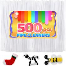Limpadores de cachimbo IOOLEEM White Chenille Stems 500 unidades Limpadores de cachimbo IOOLEEM White Chenille Stems 500 unidades