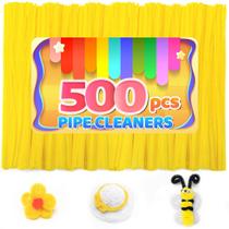 Limpadores de cachimbo IOOLEEM Yellow Chenille Stems 500 unidades