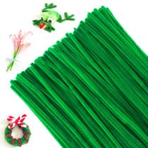 Limpadores de cachimbo JijaCraft Fluorescent Green 6 mm x 30 cm 200 unidades