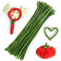 Limpadores de cachimbo LOMIMOS Craft 100 unidades Chenille Stem Moss Green