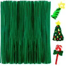 Limpadores de cachimbo Praisebank 200 peças de verde Natal com 30,5 cm de comprimento