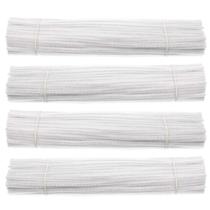 Limpadores de cachimbo Waycreat White Chenille Stem 6 mm x 30 cm 400 unidades