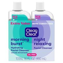 Limpadores de rosto Clean & Clear Day & Night 2x240 ml sem óleo