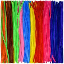 Limpadores de tubos artesanais GOTOONE, 100 peças, hastes de chenille, 6 mm