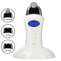 Limpadores faciais mini instrumento de beleza usb elétrico com 3 cabeças de massagem lcd ferramenta de cuidados faciais dispositivo microcorrente