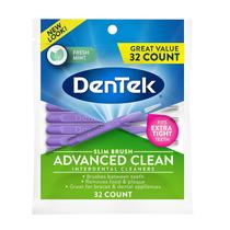 Limpadores interdentais DenTek Slim Brush Extra Tight 32 Limpadores interdentais DenTek Slim Brush Extra Tight 32