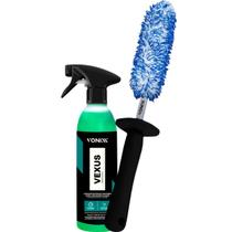 Limpeza de alta performance de pneus e motores vexus escova de microfibra limpeza impecável vonixx