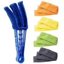 Limpiador de persianas HIWARE de 21,5 cm con 5 fundas de microfibra Limpiador de persianas HIWARE de 21,5 cm con 5 fundas de microfibra