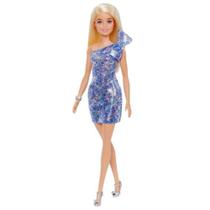 Linda Barbie Vestido Festa Azul Brilhante - Mattel