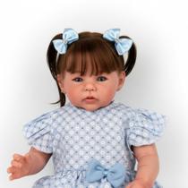 Linda bebe reborn menina realista corpinho de pano macio