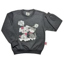 Linda Blusa De Frio Moletom Flanelado Infantil Menina Kids