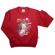 Linda Blusa De Frio Moletom Flanelado Infantil Menina Kids