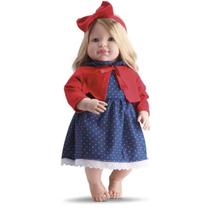 Linda Boneca Infantil Menina Louise 48cm Com Cabelo Bambola