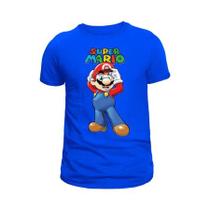 Linda Camiseta Super Mario Jogo Infantil e Adulto Camisa 100% Algodão Blusa unissex
