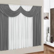 Linda cortina de malha gel 2,00 x 1,70 varão simples cinza branco