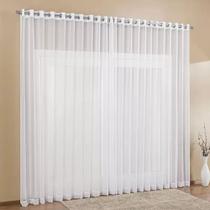 LINDA CORTINA DE VOIL SEM FORRO DE TECIDO PARA SALA E QUARTO - 3,00m X 2,80m