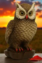 Linda Coruja Em Gesso Decorada 25cm