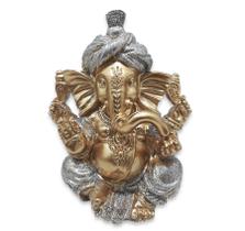 Linda Estátua de Ganesha Divindade do Sucesso Gold 10 cm