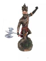 Linda Estatueta Orixa Chango Xangô Deus Fogo Resina Imagem