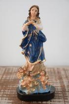 Linda Imagem em Gesso de Nossa Senhora da Conceição 20 x 10 cm Linda Imagem em Gesso de Nossa Senhora da Conceição 20 x 10 cm